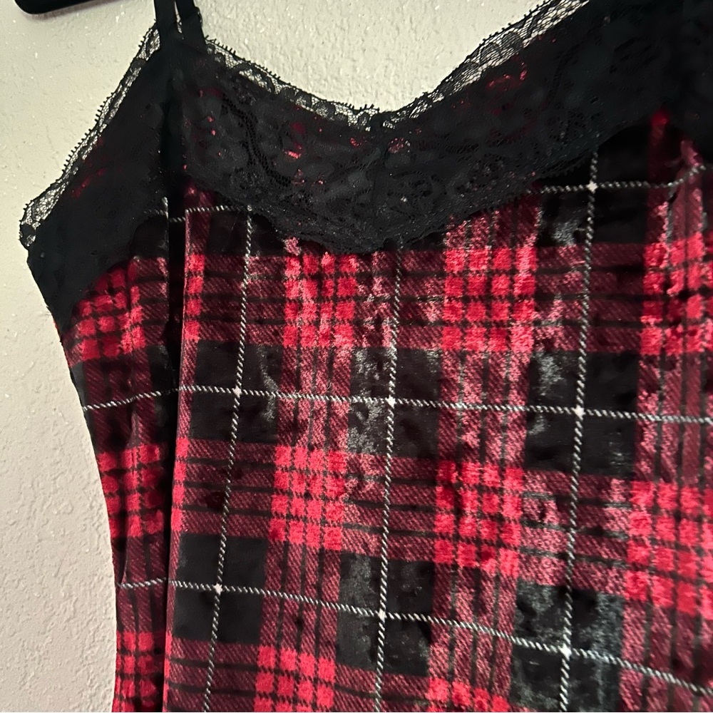 Plaid Velveteen Cami
